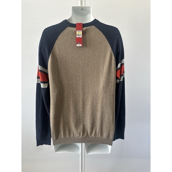 NWT! Mens Tan and Blue Long Sleeve Lightweight Sweater by Unionbay, Sz: M (b9) - Picture 6 of 7
